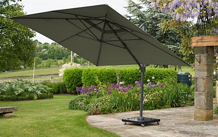 Platinum Challenger T2 3.5 X 2.6 Rectangular Lush Green Premium Free Arm Parasol-18-194-LU 1