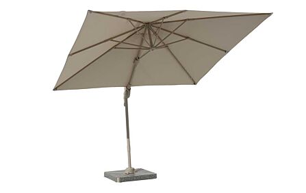 Bramblecrest Lichfield 2.7m Square Mocha Cantilever Parasol - with Granite Base & Protective Cover-SPPT15M 1