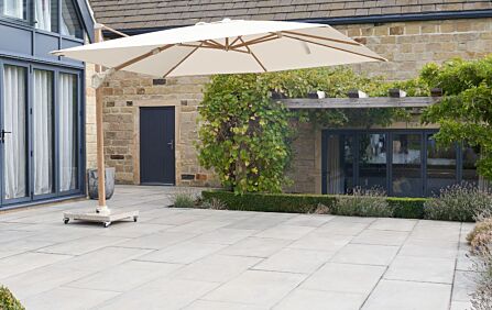 Platinum Challenger Premium T2 2.6 X 3.5m Champagne/Teak & Venezia 90kg Base With 30kg Add On Weight-18-308-CH-TK-18-198-18-200 1