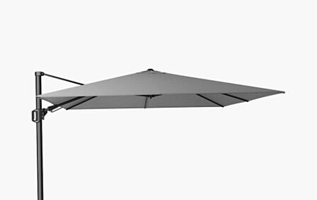 Platinum Challenger Manhattan Grey T2 3m Square Free Arm Parasol With 90kg Wheeled Base-18-193-MH & 18-125 1