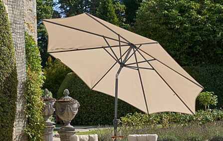 Platinum Riva Champagne 2.5mt Parasol And 40kg Sandstone Base-18-111-CH&18-300 1
