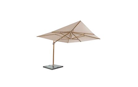 Four Seasons Outdoor Hacienda 300 x 400 cm Wood Look Parasol with 125kg Siesta Granite Base - Sand-08684 1