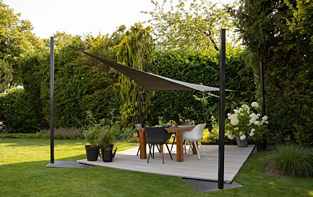 Platinum 5m Square Shade Sail Grey-18-N506-022-45 1