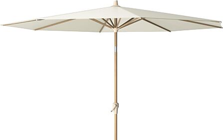 Platinum Riva 3mt Teak Champagne Parasol With 40kg Wheeled Base-18-192-CH-18-123 1