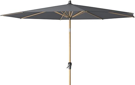 Platinum Riva 3mt Teak Anthracite Parasol & 40kg Wheeled Base-18-192-GY-18-123 1