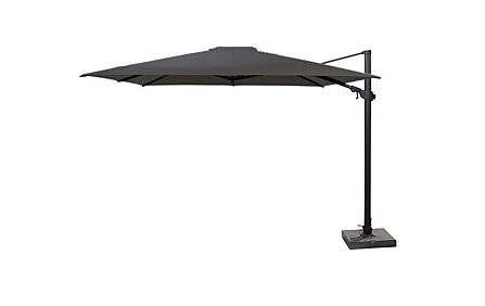4 Seasons Outdoor Siesta Premium 3m Charcoal Square Parasol - Includes 125kg Siesta Granite Grey Base With Wheels-08559 1