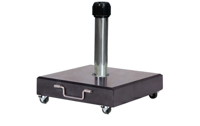 Platinum Riva 3M Table Parasol - Grey with 40kg Wheeled Granite Base-18-119-GY-18-123 1