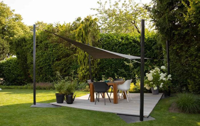 Platinum 3.6m Square Shade Sail Grey-18-N506-082-43