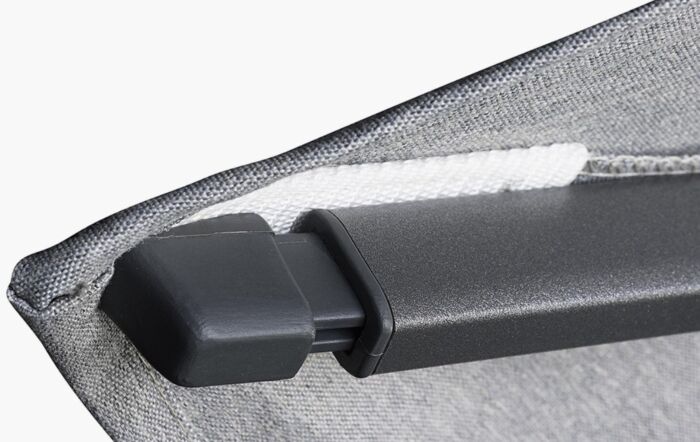 Platinum Glow Challenger T2 Square 3m Premium Lush Green Free Arm Parasol-18-190-LU