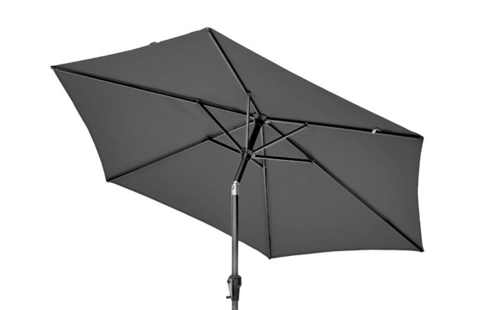 Platinum Riva Anthracite 2.5mt Parasol And 40kg Grey Ceramica Wheeled Base-18-118-GY & 18-300 1