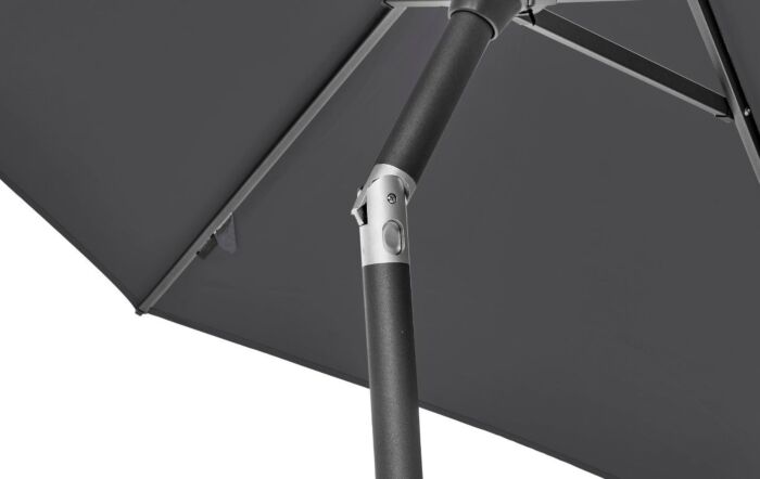 Platinum Riva Anthracite 2.5mt Parasol And 40kg Grey Ceramica Wheeled Base-18-118-GY & 18-300