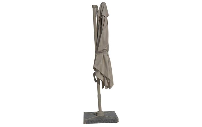 Bramblecrest Chichester 3m Square Mocha Cantilever Parasol - with Granite Base and FREE Cover-SPPT8M