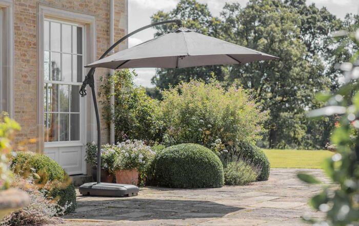 Bramblecrest Gloucester 3 Metre Round Cantilever Parasol - Grey - with FREE Cover-X20PP30R1 1