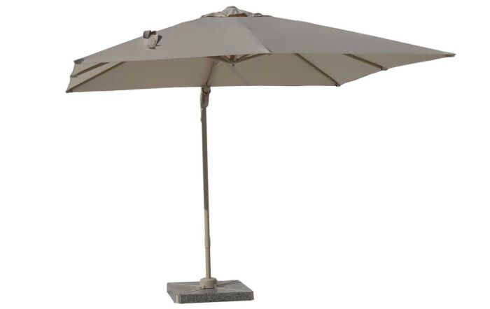 Bramblecrest Lichfield 2.7m Square Mocha Cantilever Parasol - with Granite Base & Protective Cover-SPPT15M