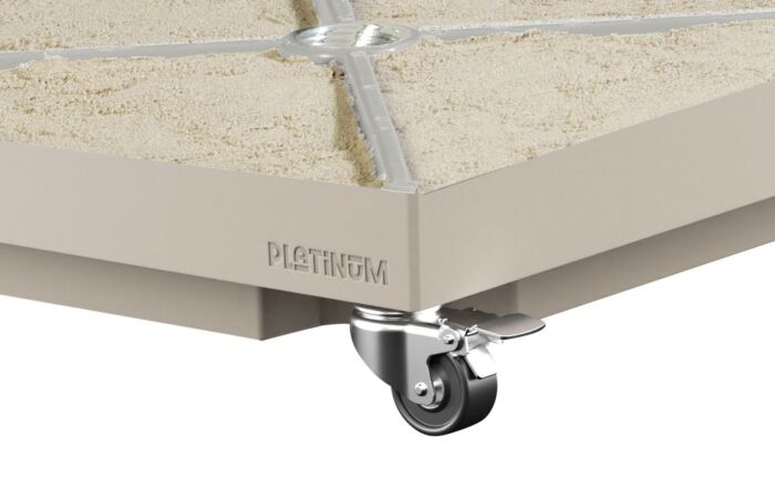 Platinum Ceramica Sandstone 40kg Wheeled Parasol Base-18-300-SA 1