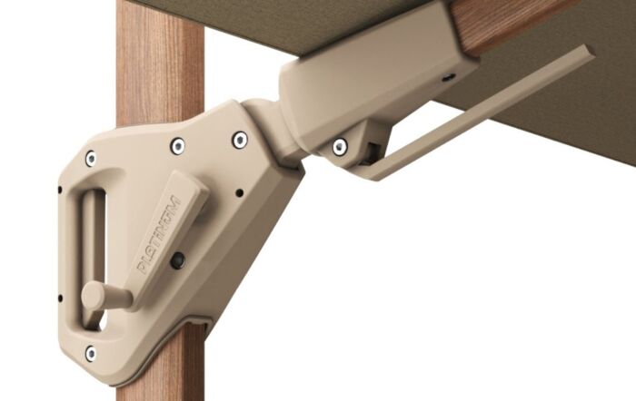 Platinum Challenger Premium T2 2.6 X 3.5m Champagne/Teak & Venezia 90kg Base With 30kg Add On Weight-18-308-CH-TK-18-198-18-200