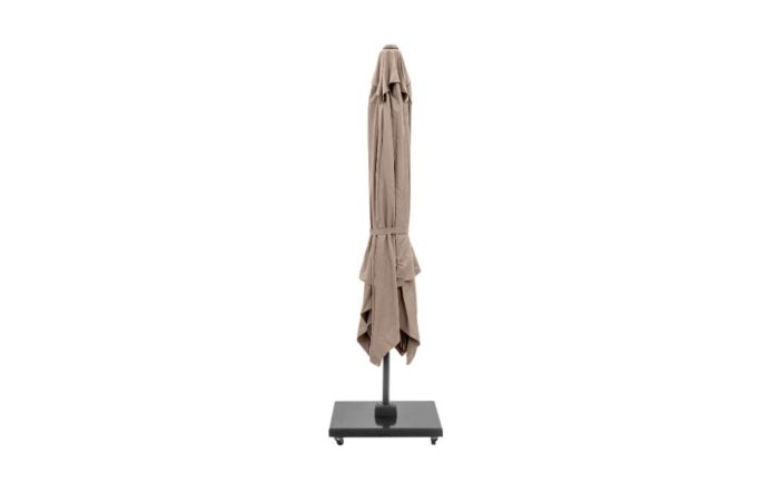 Platinum Challenger T2 3mt Square Taupe Free Arm Parasol & 90kg Wheeled Base-18-148-TA & 18-125 1