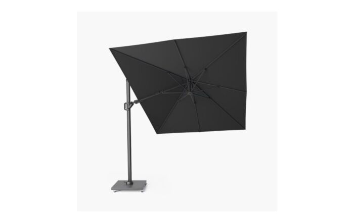 Platinum Challenger T2 Faded Black 3.5 X 2.6 Free Arm Parasol & 90kg Wheeled Base
