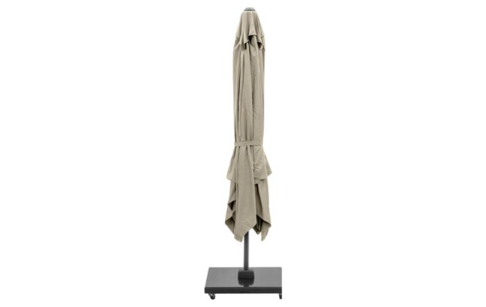 Platinum Challenger T2 3mt Square Champagne Free Arm Parasol With 90kg Wheeled Base-18-148-CH& 18-125 1