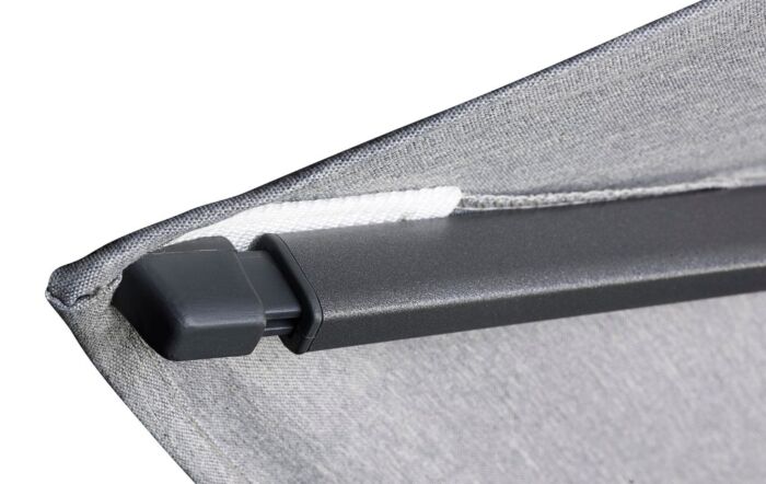 Platinum Challenger T2 Premium 2.6 x 3.5 Anthracite/Faded Black Parasol With Ancona 90kg Base And 30kg Add On Weight-18-308-ANT-FB-18-201-18203