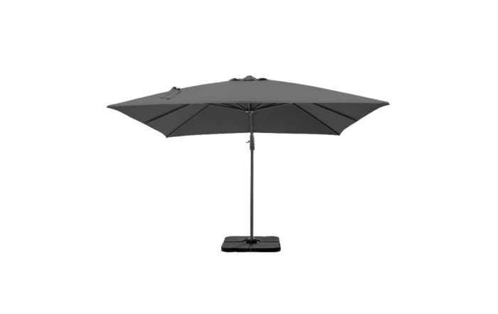 Platinum Challenger T2 3 mt Square Anthracite Parasol & 90 kg Wheeled Base-18-148-GY & 18-125 1