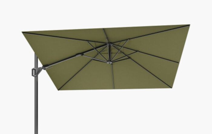 Platinum Challenger Lush Green T2 3m Free Arm Parasol With 90kg Wheeled Base-18-193-LU & 18-125