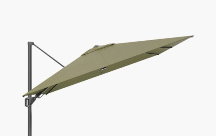 Platinum Challenger Lush Green T2 3m Free Arm Parasol With 90kg Wheeled Base-18-193-LU & 18-125