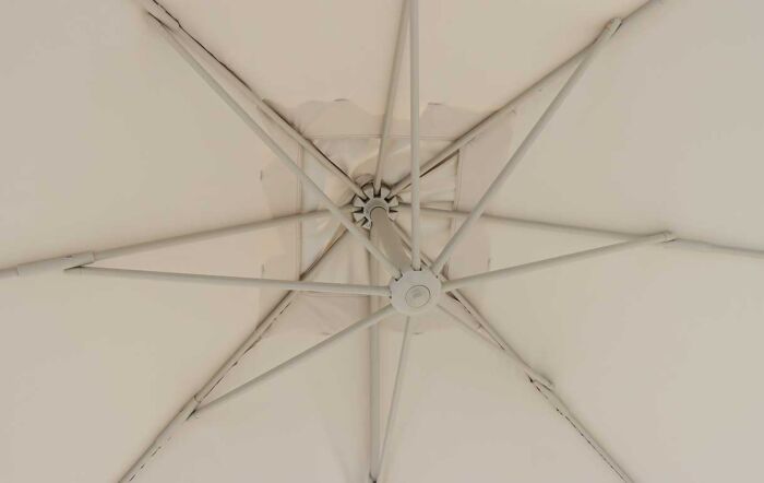 Bramblecrest Chichester 3m Square Mocha Cantilever Parasol - with Granite Base and FREE Cover-SPPT8M 1