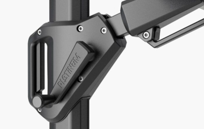 Platinum Glow Challenger T2 3m Square Lush Green Free Arm Parasol & 90kg Wheeled Base-18-190-LU & 18-125