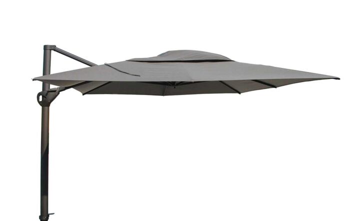 4 Seasons Outdoor Hacienda 300 x 400 cm Grey Parasol - Includes 125kg Siesta Granite Grey Base with Wheels-08569