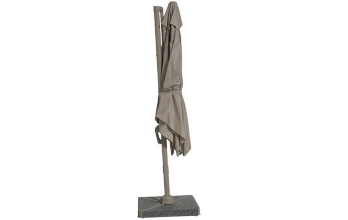 Bramblecrest Lichfield 2.7m Square Mocha Cantilever Parasol - with Granite Base & Protective Cover-SPPT15M