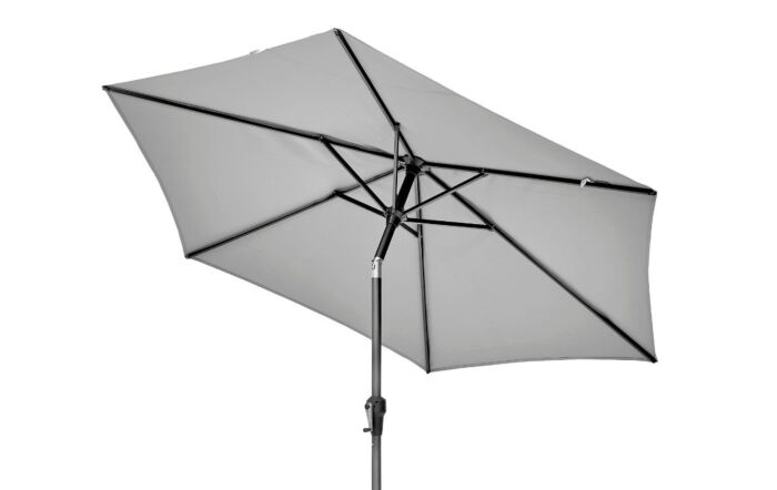 Platinum Riva Luna Grey 2.5mt Parasol And 40kg Wheeled Base-18-118-LG&18-123 1