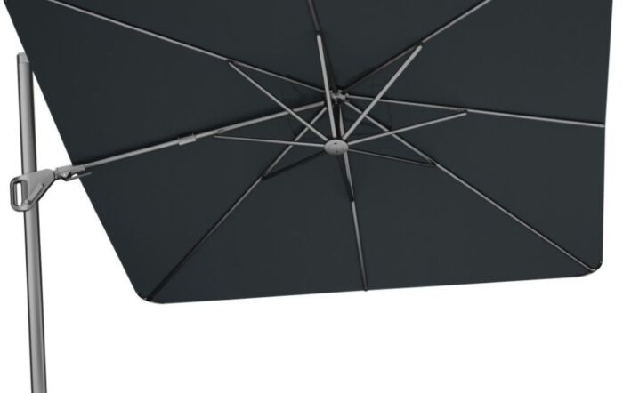 Platinum Nexus T2 Premium Anthracite/Faded Black Free Arm Parasol With Ancona 90kg Ceramic Wheeled Base-18-307-ANT-FB-18-201