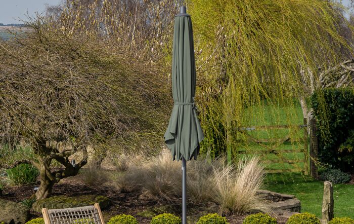 Platinum Riva 3m Round Parasol with Base - Olive-18-119-OL 18-123