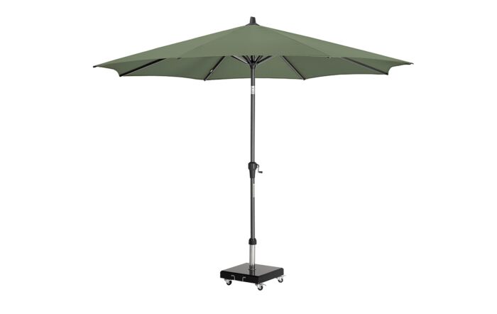Platinum Riva 3m Round Parasol with Base - Olive