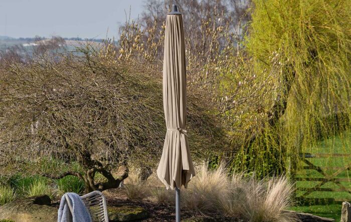Platinum Riva 3.5m Round Parasol - Taupe-18-120-TA