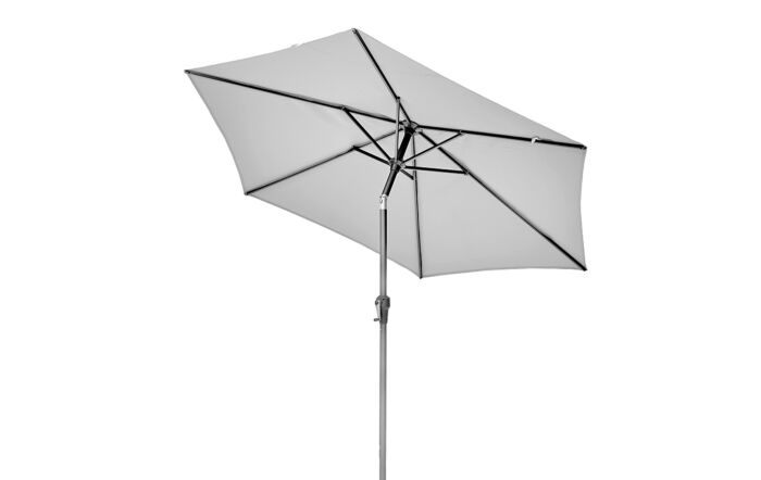 Patinum Riva 3m Round Parasol With Base- Luna Grey-18-119-LG 18-123 1
