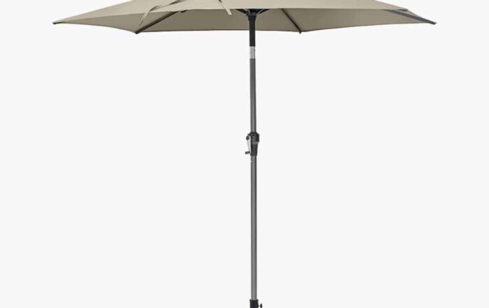 Platinum Riva 2.5 Champagne Round Parasol with 25kg Parasol Base-18-118-CH & 18-205-25