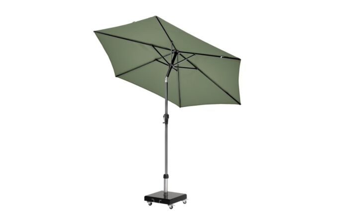 Platinum Riva Olive 2.5mt Parasol & 40kg Wheeled Base-18-118-OL-18-123