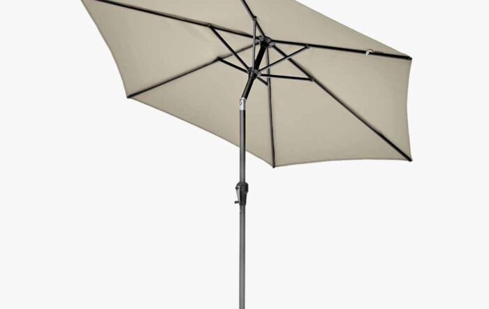 Platinum Riva 2.5 Champagne Round Parasol with 25kg Parasol Base-18-118-CH & 18-205-25