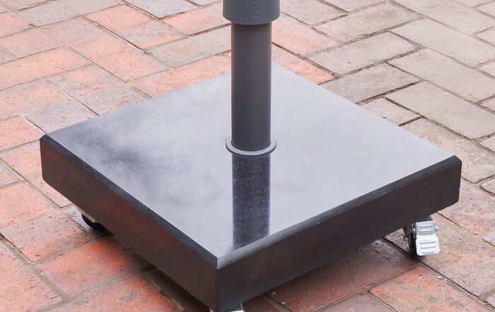 Platinum Riva Round Champagne 3.5mt Parasol And 40kg Wheeled Base-18-120-CH & 18-123