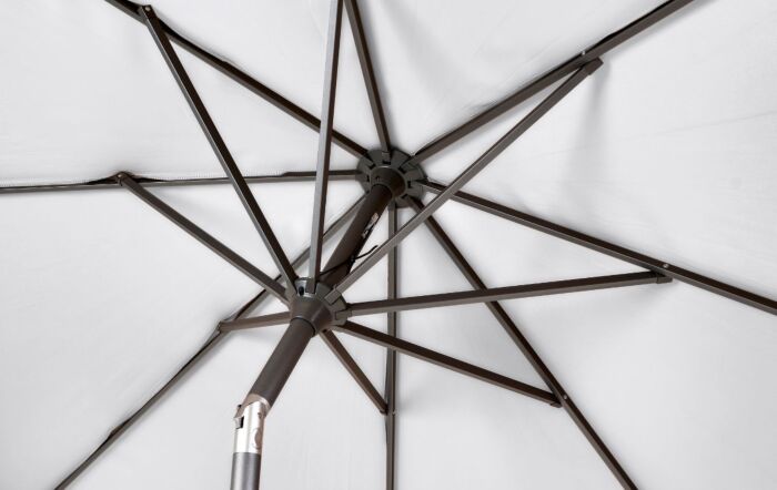 Platinum Riva 3.5mt Luna Grey Parasol & 40kg Wheeled Base-18-120-LG-18-123