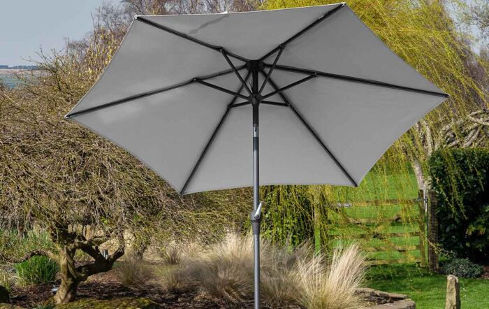 Platinum Riva 2.5m Table Parasol - Luna Light Grey-18-118-LG 1