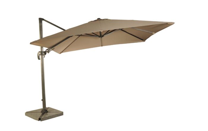 Bramblecrest Chichester 3m Square Sand Parasol- Includes Granite Base & Free Cover-SPPS8-Sand 1