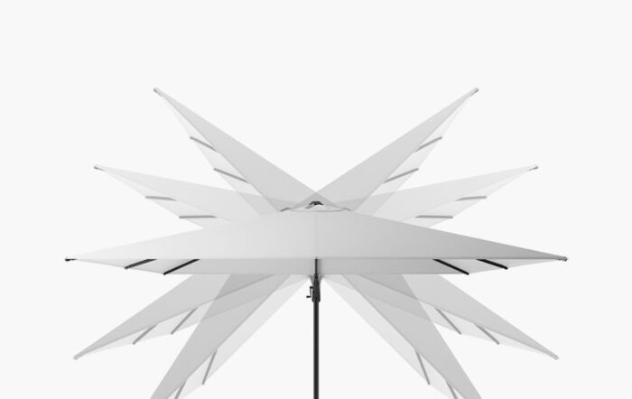 Platinum Glow Challenger Square T2 3m Havana Taupe Premium Free Arm Parasol-18-190-HV