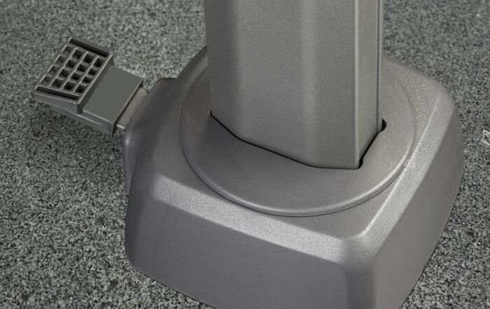 Platinum Glow Challenger Square T2 3m Havana Taupe Premium Free Arm Parasol-18-190-HV