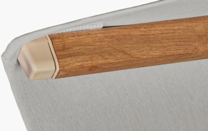 Platinum Challenger Teak T2 Manhattan Grey 3mt Square Free Arm Parasol & 90kg Wheeled Base-18-191-MH & 18-125