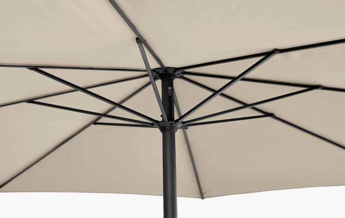 Platinum Riva 3.5m Round Champagne Parasol-18-120-CH