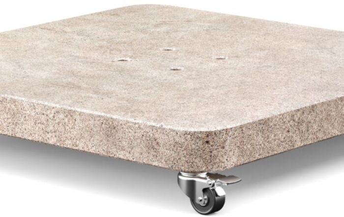 Platinum Venezia Round Edge Granite 120kg Wheeled Parasol Base Sandstone-18-199