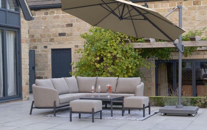 Platinum Voyager T1 Round 3mt Champagne Free Arm Parasol